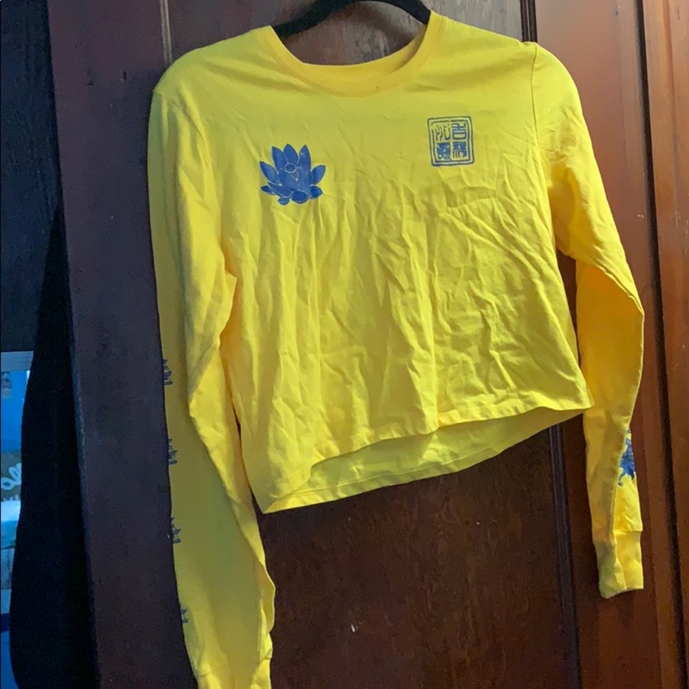 long sleeve crop top